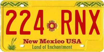 NM license plate 224RNX