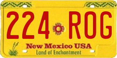 NM license plate 224ROG