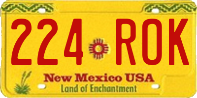 NM license plate 224ROK