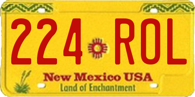 NM license plate 224ROL