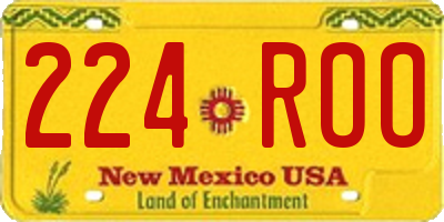 NM license plate 224ROO