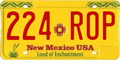 NM license plate 224ROP