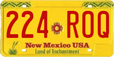 NM license plate 224ROQ