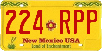 NM license plate 224RPP