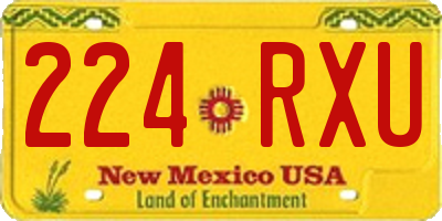 NM license plate 224RXU