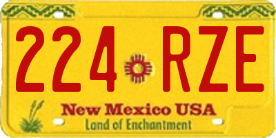 NM license plate 224RZE