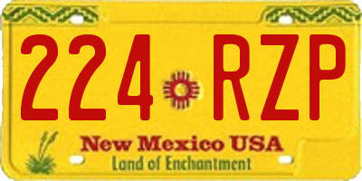 NM license plate 224RZP