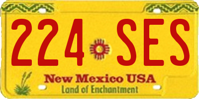 NM license plate 224SES