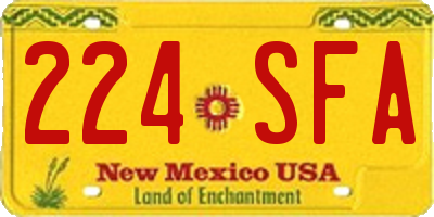 NM license plate 224SFA