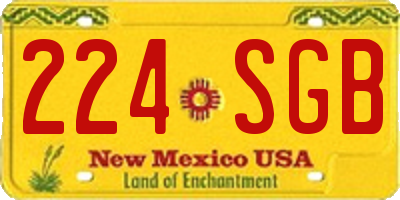 NM license plate 224SGB