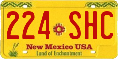 NM license plate 224SHC