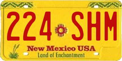 NM license plate 224SHM