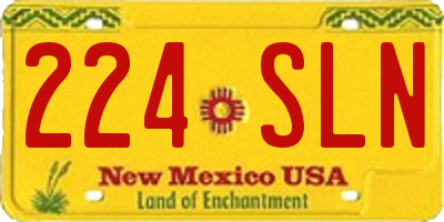 NM license plate 224SLN