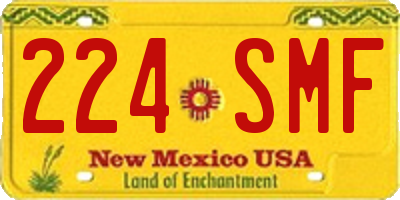 NM license plate 224SMF