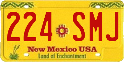 NM license plate 224SMJ