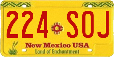 NM license plate 224SOJ
