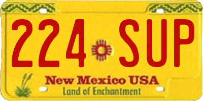 NM license plate 224SUP