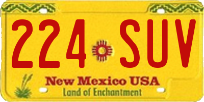NM license plate 224SUV