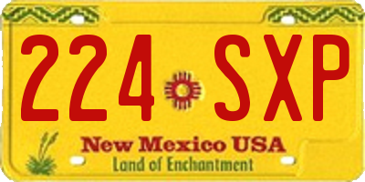 NM license plate 224SXP