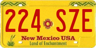 NM license plate 224SZE