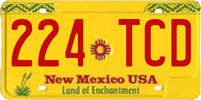 NM license plate 224TCD