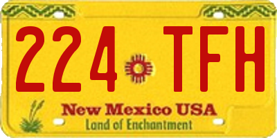 NM license plate 224TFH