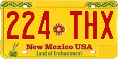 NM license plate 224THX
