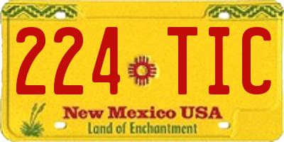 NM license plate 224TIC