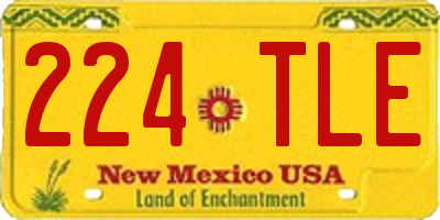 NM license plate 224TLE