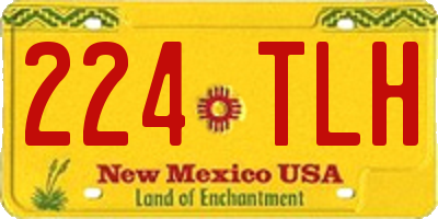 NM license plate 224TLH