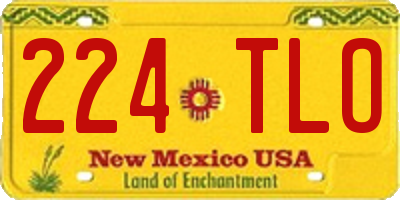 NM license plate 224TLO