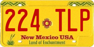 NM license plate 224TLP