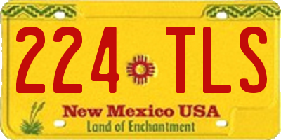 NM license plate 224TLS