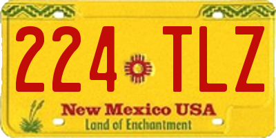 NM license plate 224TLZ