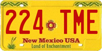 NM license plate 224TME