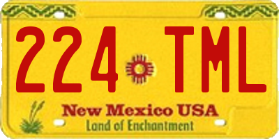 NM license plate 224TML