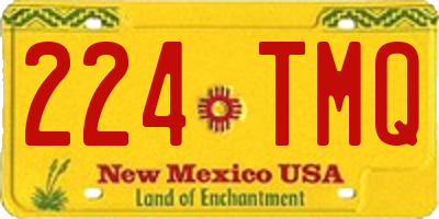 NM license plate 224TMQ