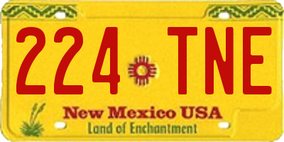 NM license plate 224TNE