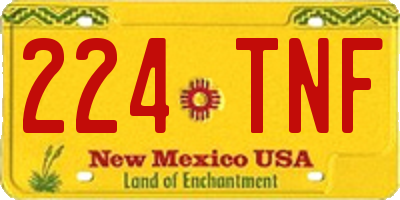 NM license plate 224TNF