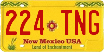 NM license plate 224TNG