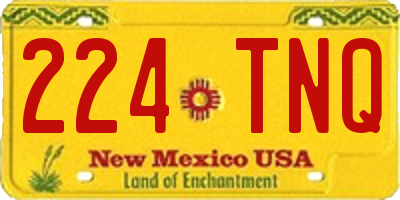 NM license plate 224TNQ