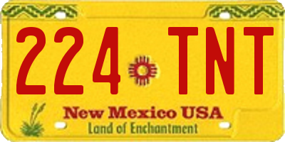 NM license plate 224TNT