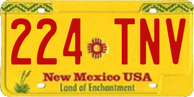 NM license plate 224TNV