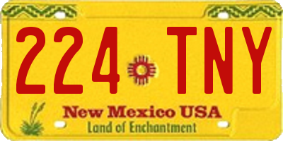 NM license plate 224TNY
