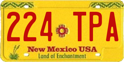 NM license plate 224TPA