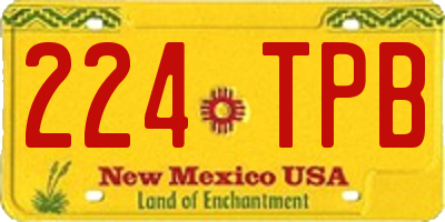 NM license plate 224TPB