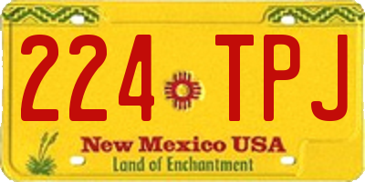 NM license plate 224TPJ