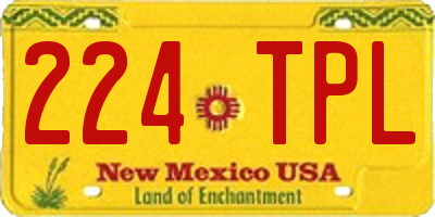 NM license plate 224TPL