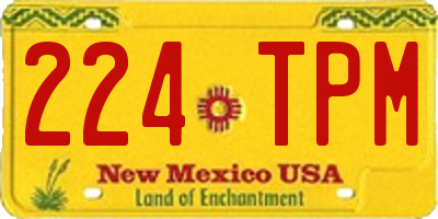 NM license plate 224TPM
