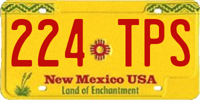 NM license plate 224TPS